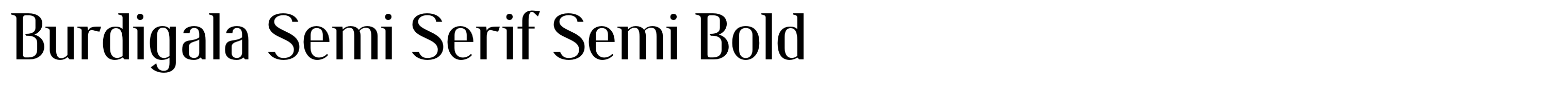 Burdigala Semi Serif Semi Bold